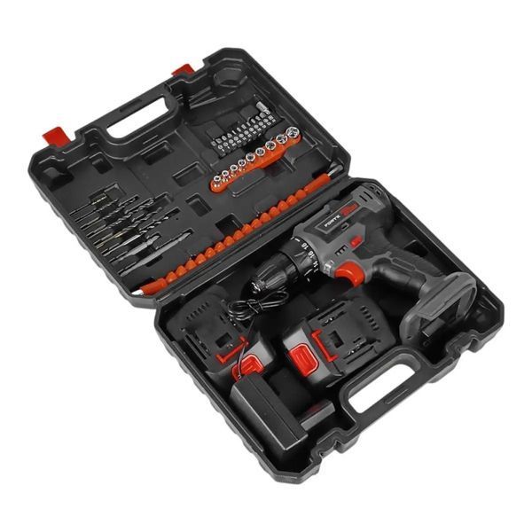 Шурупокрут акумуляторний FORTE CD-21BC, кейс з аксесуарами, 21В, 0-400/0-1400об/хв, 2А год., 10мм, 35Нм CD-21BC фото