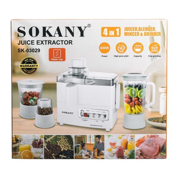 Кухонний комбайн 4 в 1 Sokany SK-03029 800W з соковижималкою SK-03029 фото