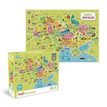 Пазли Мапа України 100 елементів (300706) 300706 фото