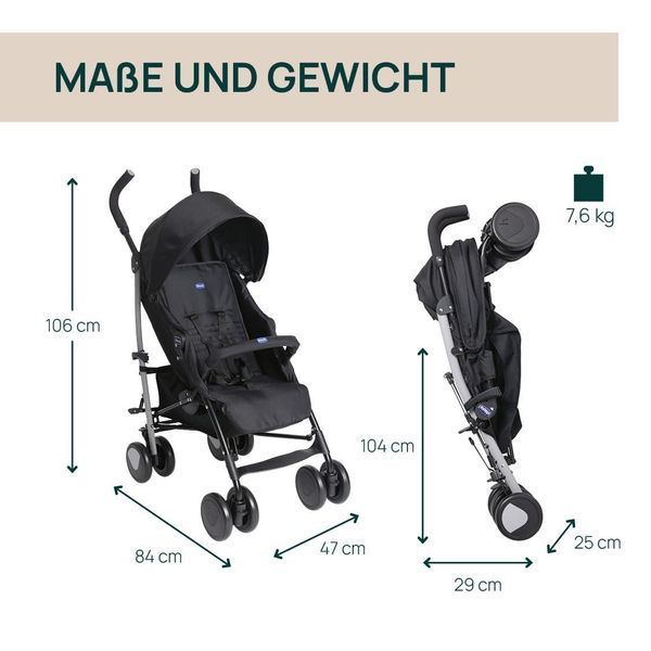 Прогулянкова коляска Chicco Echo Lite, чорна W25-ED8341 фото