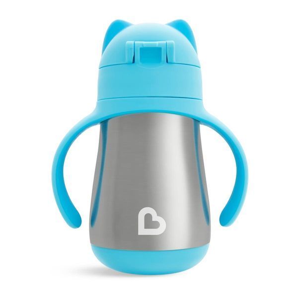Дитяча термочашка з трубочкою Munchkin Stainless Steel Straw Cup, 18+ міс. W25-ED8266 фото