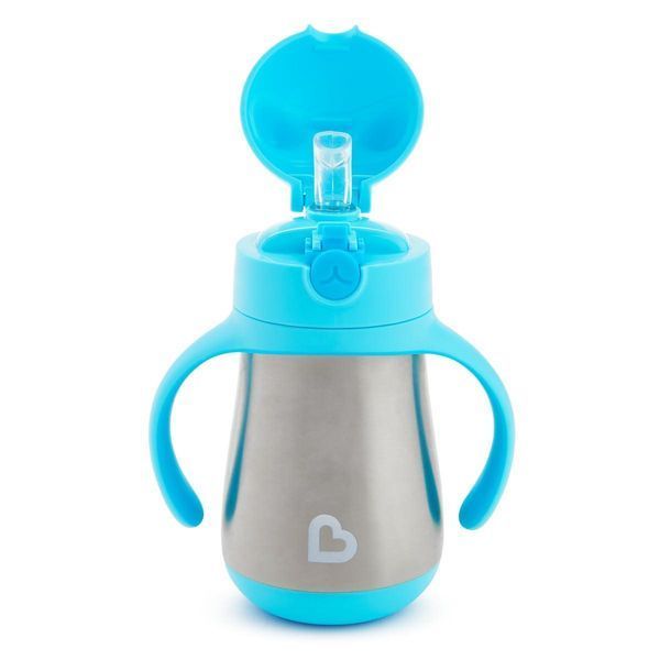 Дитяча термочашка з трубочкою Munchkin Stainless Steel Straw Cup, 18+ міс. W25-ED8266 фото
