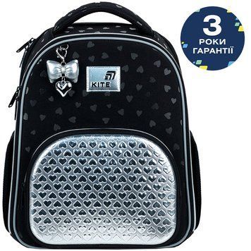 Рюкзак каркасний Kite Black&Silver (K26-556M-2) K26-556M-2 фото