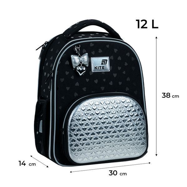 Рюкзак каркасний Kite Black&Silver (K26-556M-2) K26-556M-2 фото