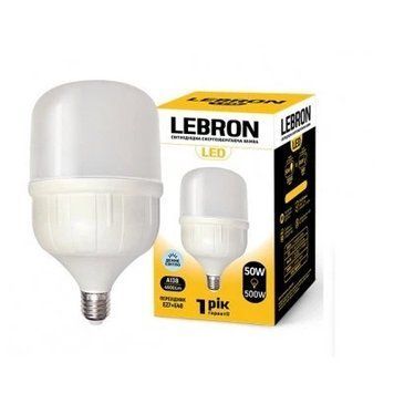 LED лампа LEBRON L-А138, 50W, Е27-Е40, 6500K, 4250Lm . 11-18-27 фото