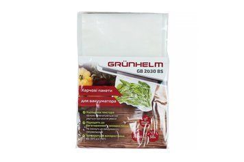 Пакети для вакууматора GRUNHELM GB 2030 BS 20x30 см 50 шт GB 2030 BS фото