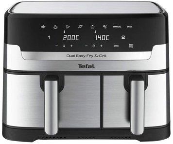 Мультипіч TEFAL EY905D10, 2700Вт/8,3 л:5,2+3,1/8 програм/Сенсорне керування/Нерж.сталь/Чорний EY905D10 фото