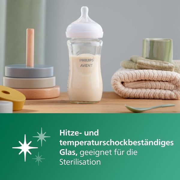 Скляний набір Philips Avent Natural Response для новонароджених (SCD878/11) W25-ED9237 фото