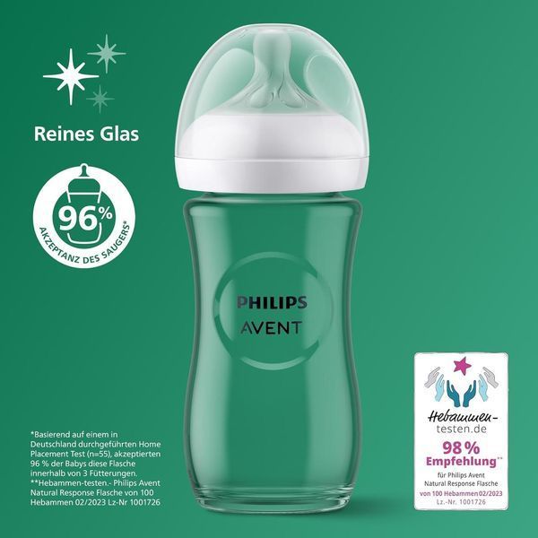 Скляний набір Philips Avent Natural Response для новонароджених (SCD878/11) W25-ED9237 фото