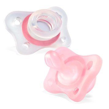 Пустунчик Chicco Mini Soft 2&ndash;6 міс., силіконові, рожеві, 2 шт. W25-ED9427 фото