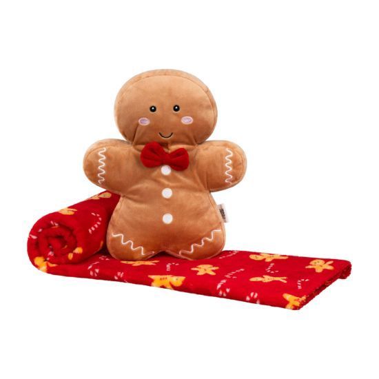 Подарунковий набір ARDESTO Christmas Gingerbread, плед 90&times;75 см та іграшка 24 см (ART0231TG) ART0231TG фото