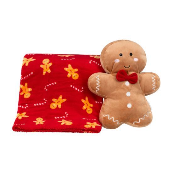 Подарунковий набір ARDESTO Christmas Gingerbread, плед 90&times;75 см та іграшка 24 см (ART0231TG) ART0231TG фото