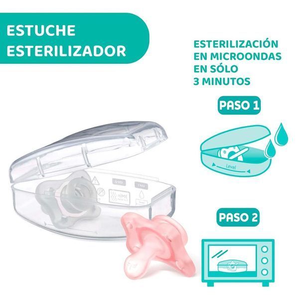 Пустунчик Chicco Mini Soft 2&ndash;6 міс., силіконові, рожеві, 2 шт. W25-ED9427 фото