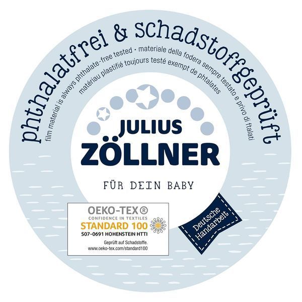 Julius Z&ouml;llner Пеленальний матрацик 2-клинний, 50&times;65 см, сірий зі зірочками W25-ED8318 фото
