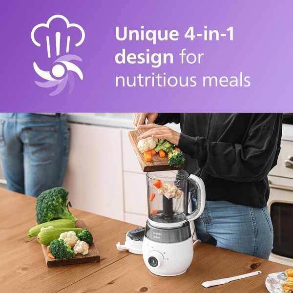 Philips Avent SCF875/02 - пароварка-блендер 4-в-1 для дитячого харчування W25-ED9151 фото
