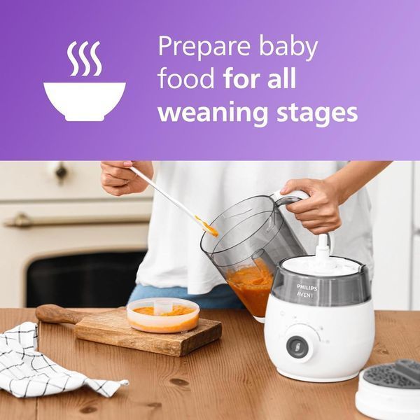 Philips Avent SCF875/02 - пароварка-блендер 4-в-1 для дитячого харчування W25-ED9151 фото