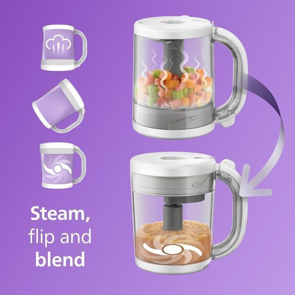Philips Avent SCF875/02 - пароварка-блендер 4-в-1 для дитячого харчування W25-ED9151 фото