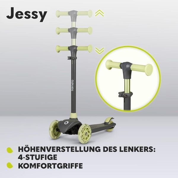 Дитячий триколісний самокат Lionelo Jessy Premium із LED-колесами W25-ED8586 фото