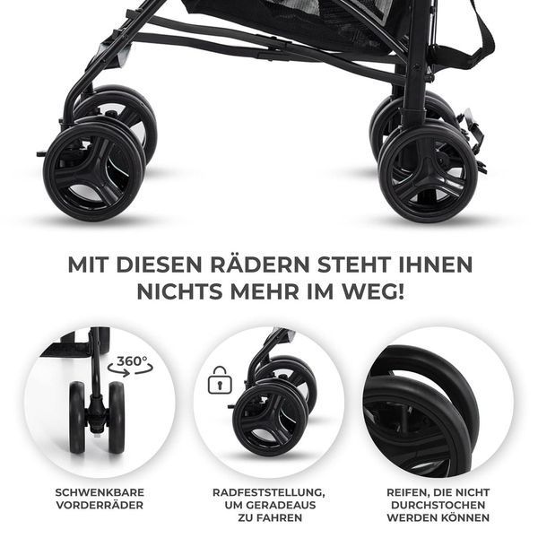 Прогулянковий візок Kinderkraft TIK, 6,5 кг W25-ED8888 фото