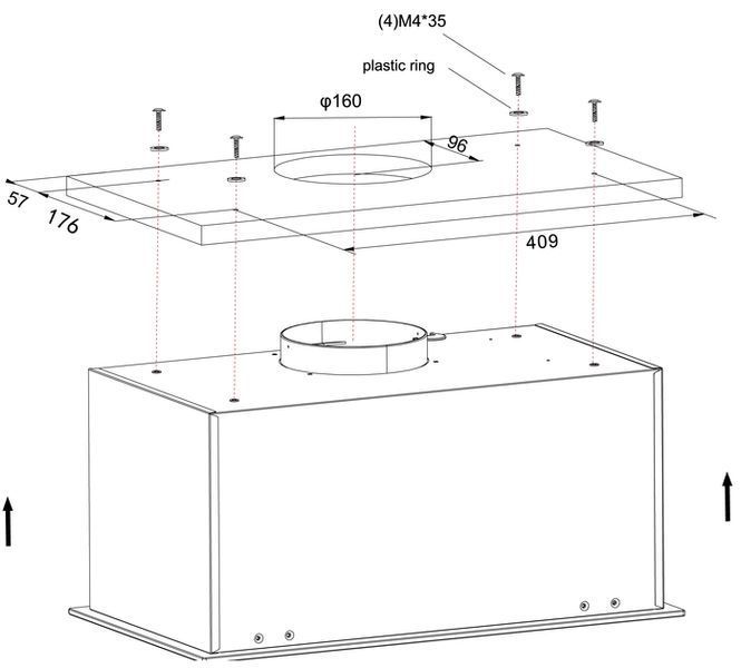 Витяжка телескопічна HANSA OMP 6553 BGH OMP6553BGH фото