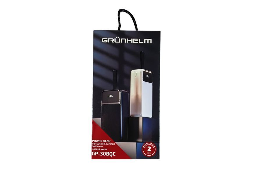 Повербанк GRUNHELM GP-30BQC 30000 mAh чорний GP-30BQC фото