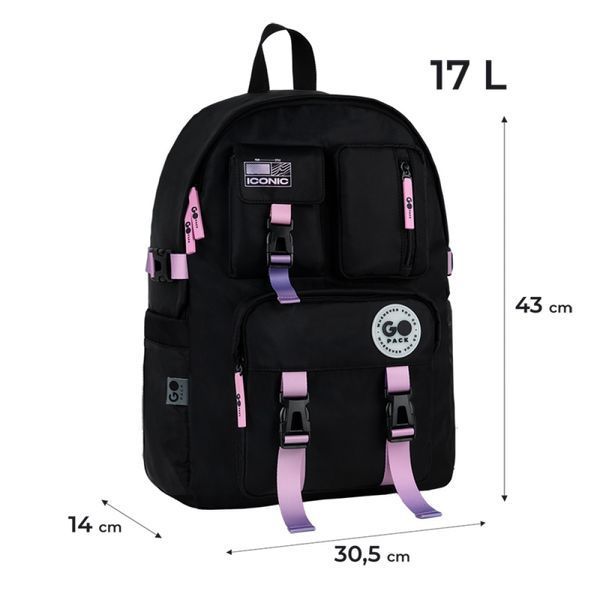 Рюкзак GoPack Education Teens чорний градієнт (GO26-2500L-2) GO26-2500L-2 фото
