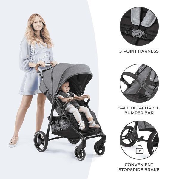 Прогулянковий візок Kinderkraft GRANDE PLUS W25-ED8147 фото