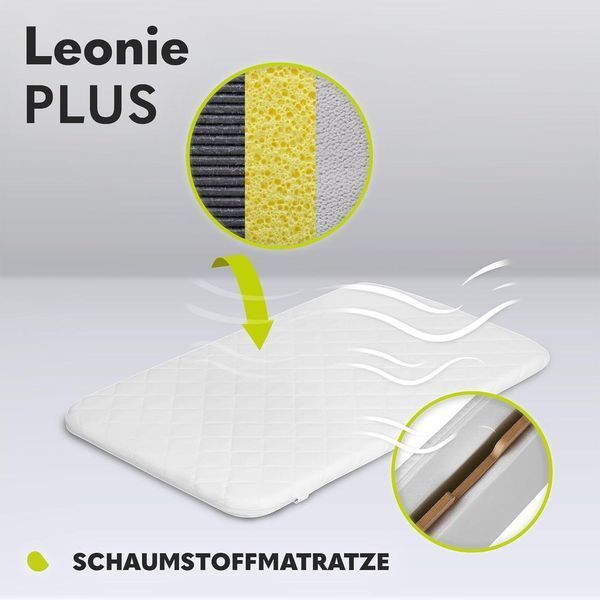 Дитяче ліжечко-колиска Lionelo Leonie Plus 3-в-1, до 9 кг W25-ED8570 фото