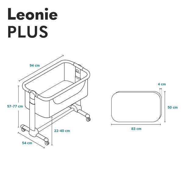 Дитяче ліжечко-колиска Lionelo Leonie Plus 3-в-1, до 9 кг W25-ED8570 фото