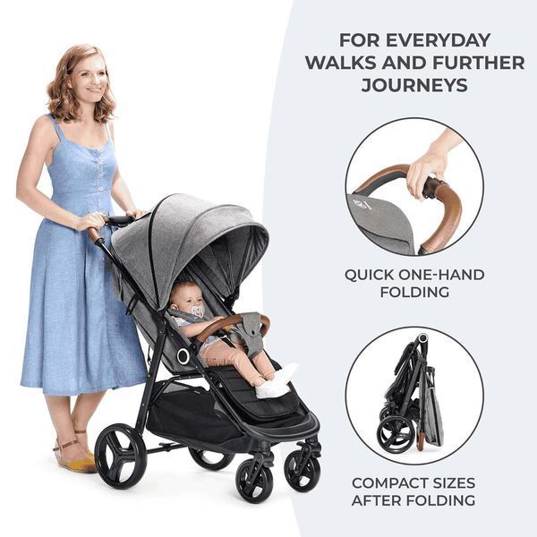 Прогулянковий візок Kinderkraft GRANDE PLUS W25-ED8147 фото
