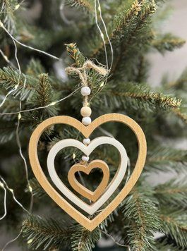 Декоративна підвісна прикраса &laquo;Серця&raquo; 16 см DEC16-385 фото