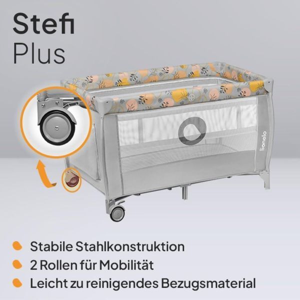Ліжечко-манеж Lionelo Stefi Plus 2-в-1, до 15 кг W25-ED8865 фото