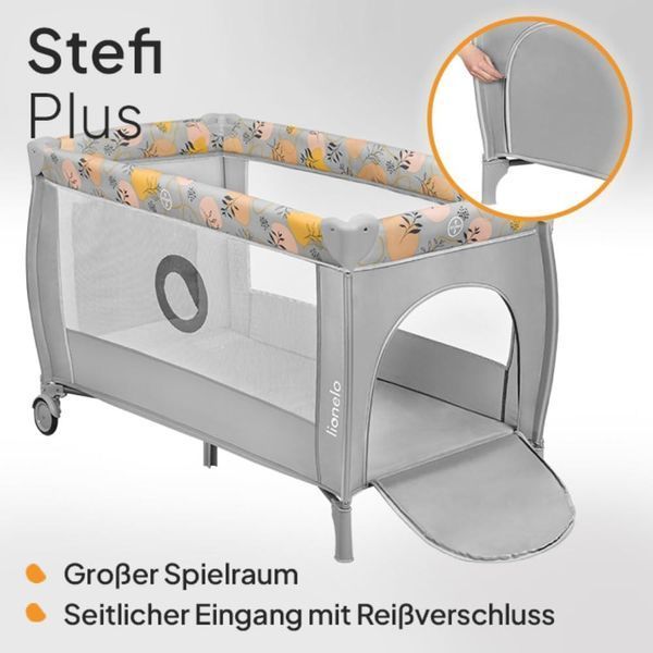 Ліжечко-манеж Lionelo Stefi Plus 2-в-1, до 15 кг W25-ED8865 фото