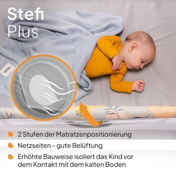 Ліжечко-манеж Lionelo Stefi Plus 2-в-1, до 15 кг W25-ED8865 фото